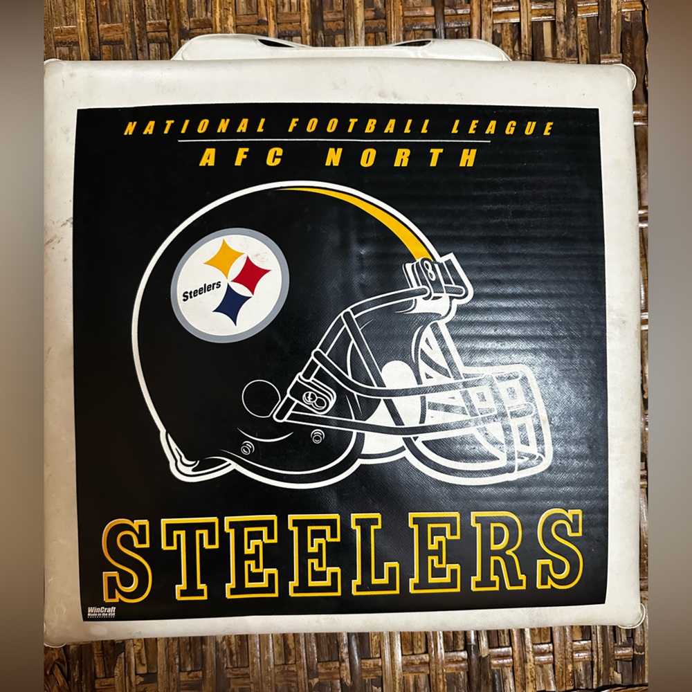 Vintage NFL Pittsburgh Steelers Seat Cushion bleachers Pad Mat Sitting WinCraft